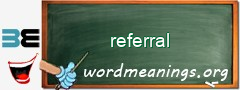 WordMeaning blackboard for referral